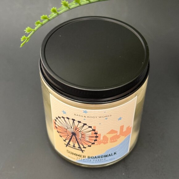 BBW Summer Boardwalk Bath & Body Works Mason Jar Single Wick Candle - Picture 4 of 10